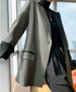Contrast Lapel Sharp Tailored Jacket